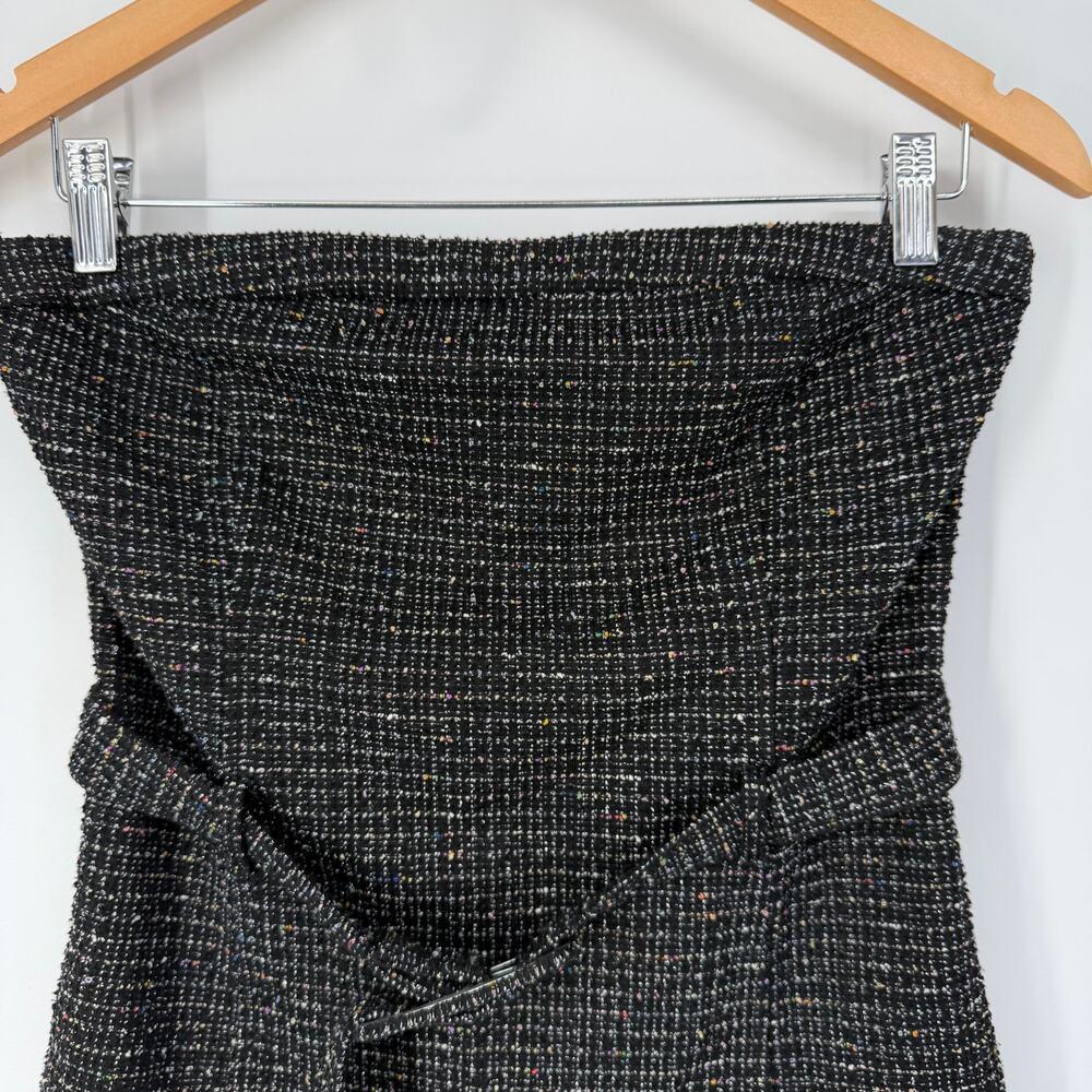 Camila Coelho x REVOLVE Tweed Vanessa Strapless Top Belted Metallic Black - Picture 5 of 12